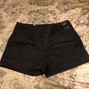 Sateen black shorts